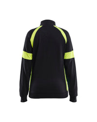 3568 Dames Sweatshirt met rits Visible - Zwart/High Vis Geel