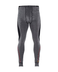 1845 Lange onderbroek merinowol XWARM - Medium grijs/Zwart