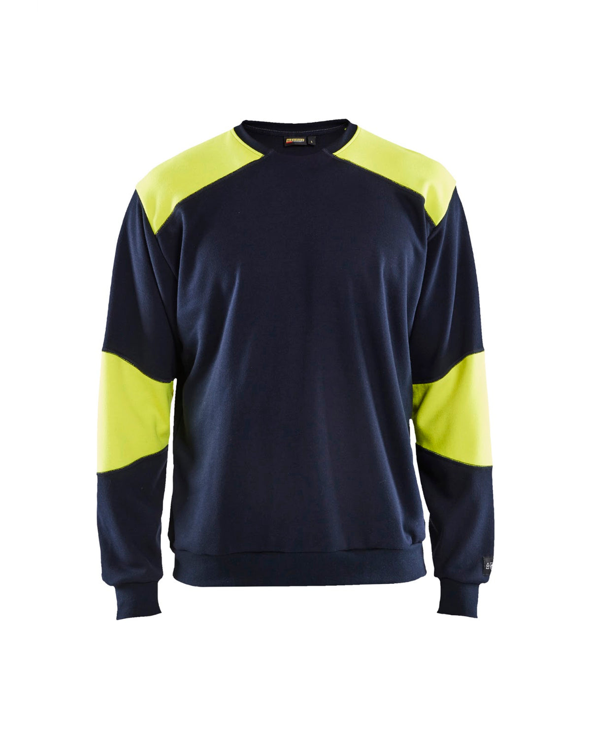 3458 Vlamvertragend sweatshirt Inherent - Marine/High Vis Geel