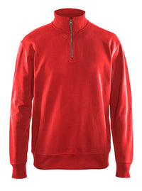 3369 Sweatshirt met halve rits - Rood