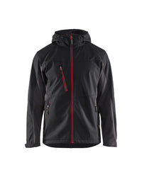 4753 Softshell jack - Zwart/Rood
