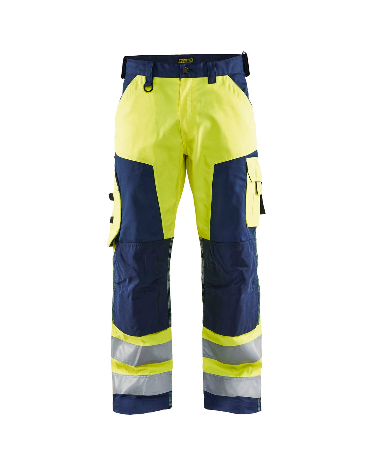 1566 High Vis Werkbroek - High Vis Geel/Marineblauw