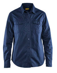 3208 Dames overhemd twill - Marineblauw