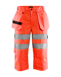 1539 High Vis piraatbroek met gereedschapszakken - High Vis Rood