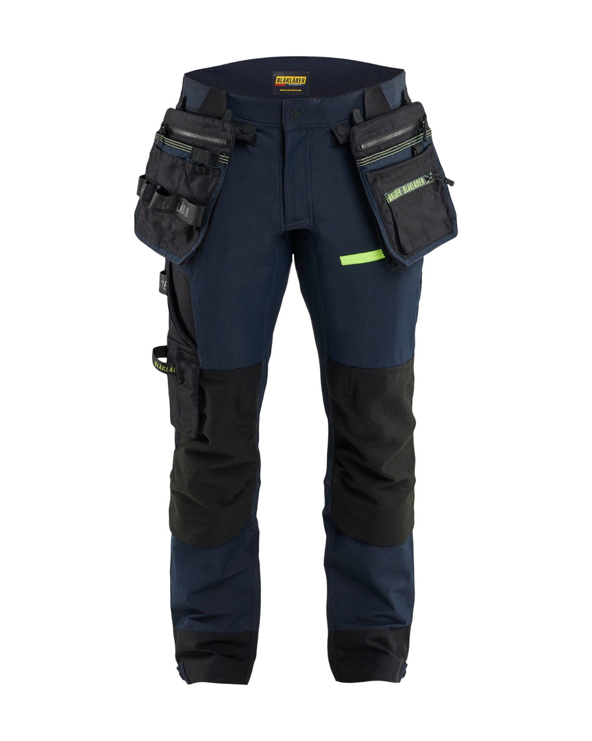 1979 ToolRig™ STRIKER werkboek 4-weg stretch - Donker marineblauw/High Vis Geel