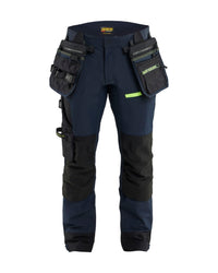 1979 ToolRig™ STRIKER werkboek 4-weg stretch - Donker marineblauw/High Vis Geel