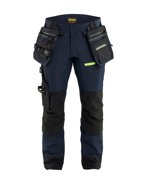 1979 ToolRig™ STRIKER werkboek 4-weg stretch - Donker marineblauw/High Vis Geel