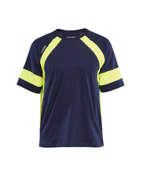 3523 T-shirt Visible - Marine/High Vis Geel