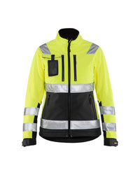 4902 Dames Softshell jack High Vis - High Vis Geel/Zwart