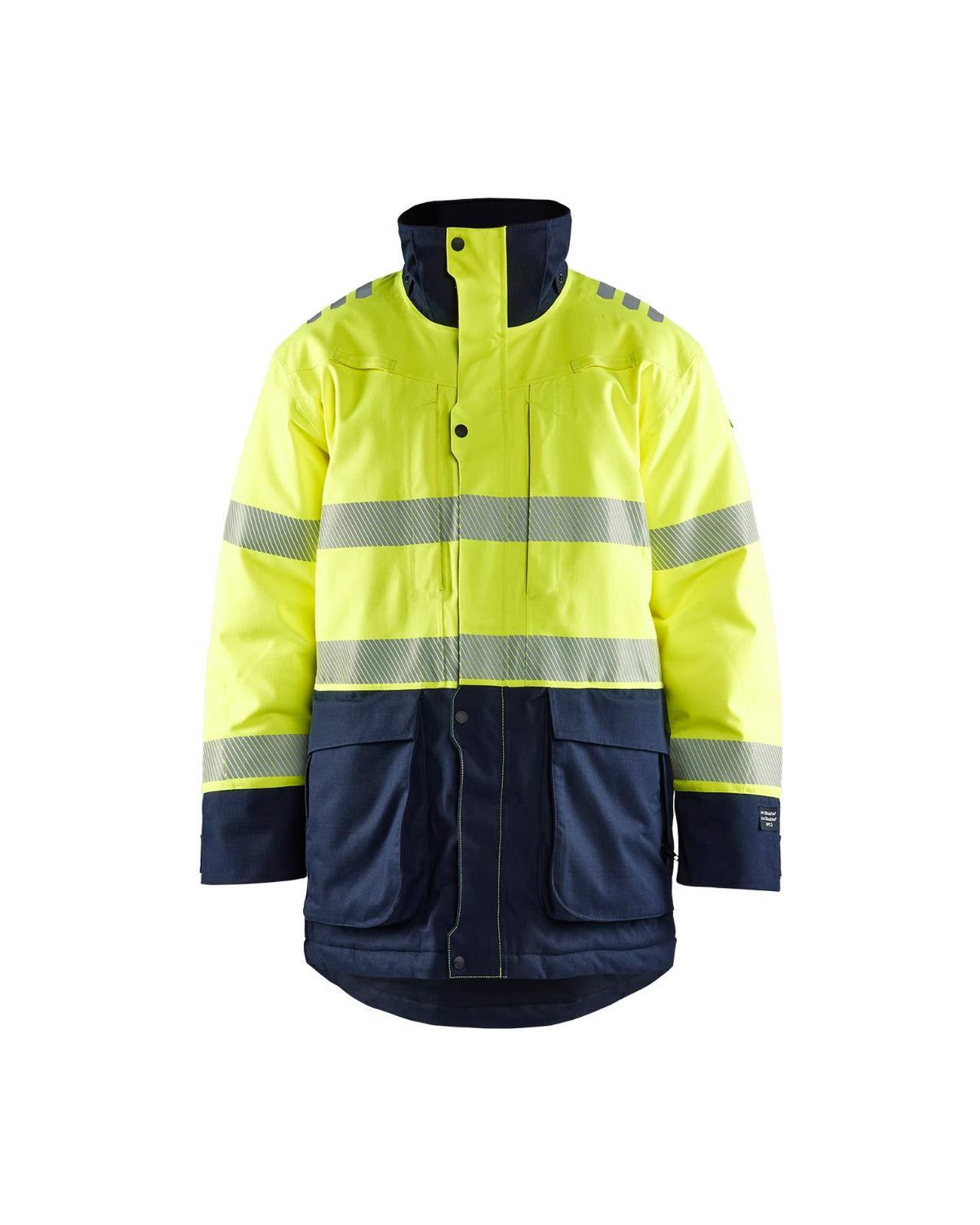 4527 APC 2 Multinorm Winterparka - High Vis Geel/Marineblauw