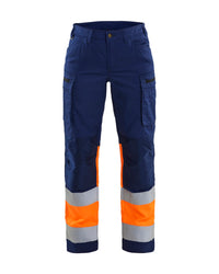 7161 Dames High Vis werkbroek met stretch