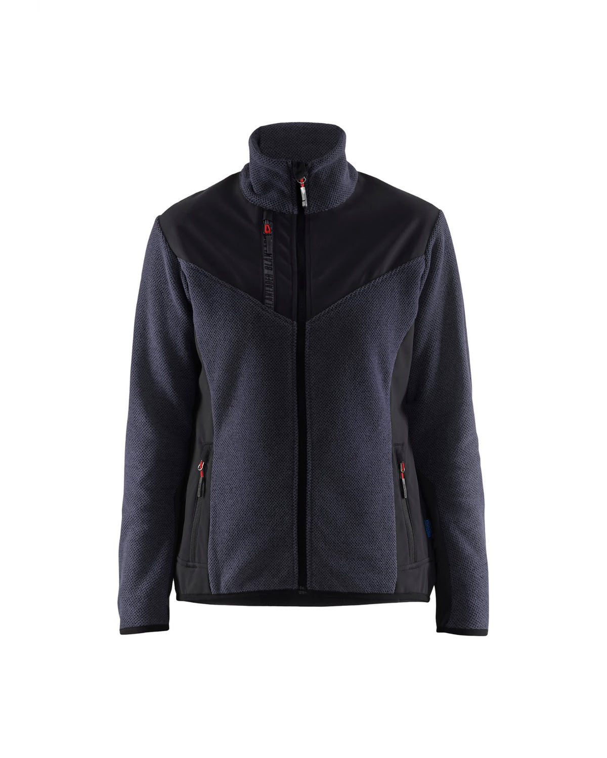 5943 Dames gebreid vest met softshell - Donker marineblauw/Zwart