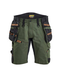1972 STRIKER Short met stretch en afneembare gereedschapszakken - Woudgroen/Roest
