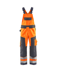 2660 High Vis Bretelbroek - High Vis Oranje/Medium grijs
