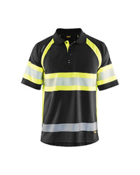 3338 UV-Poloshirt High Vis - Zwart/High Vis Geel