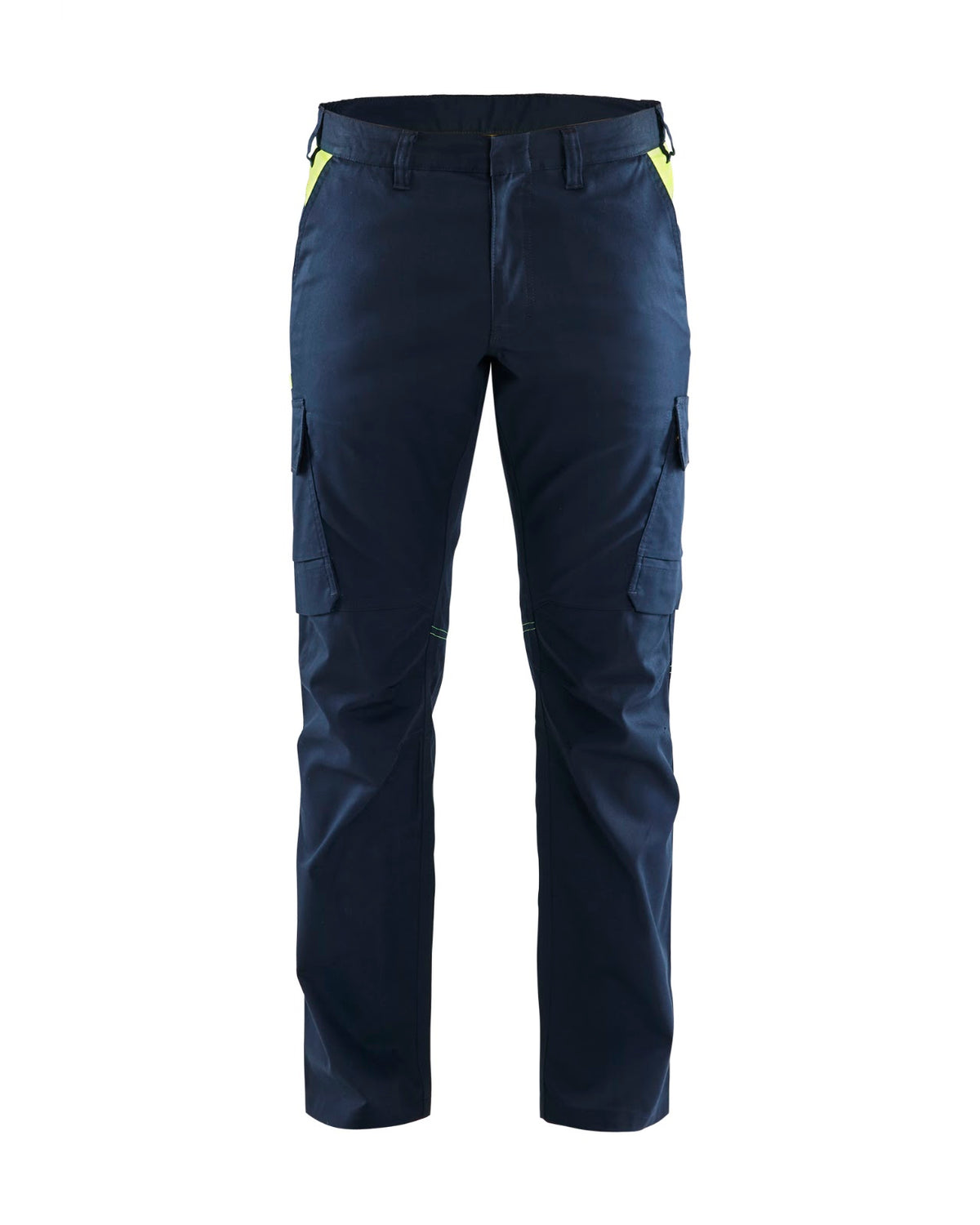 1444 Industrie werkbroek stretch - Donker marineblauw/High Vis Geel