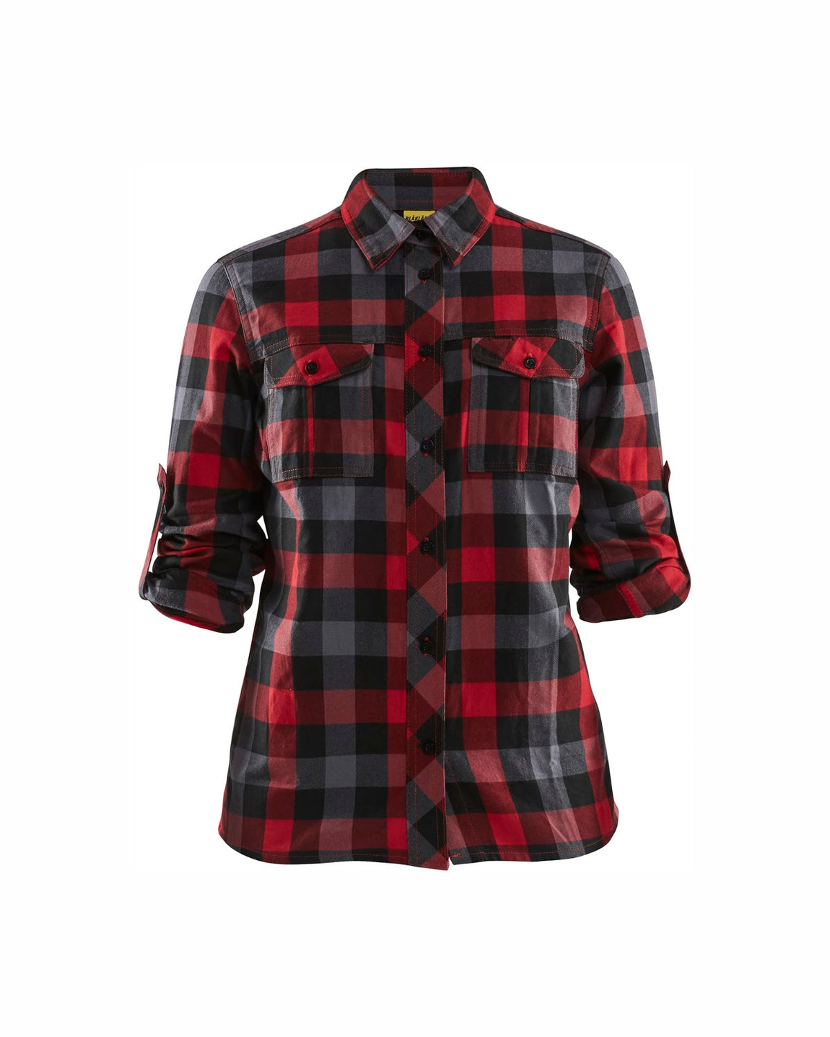 3209 Dames overhemd flanel - Rood/Zwart
