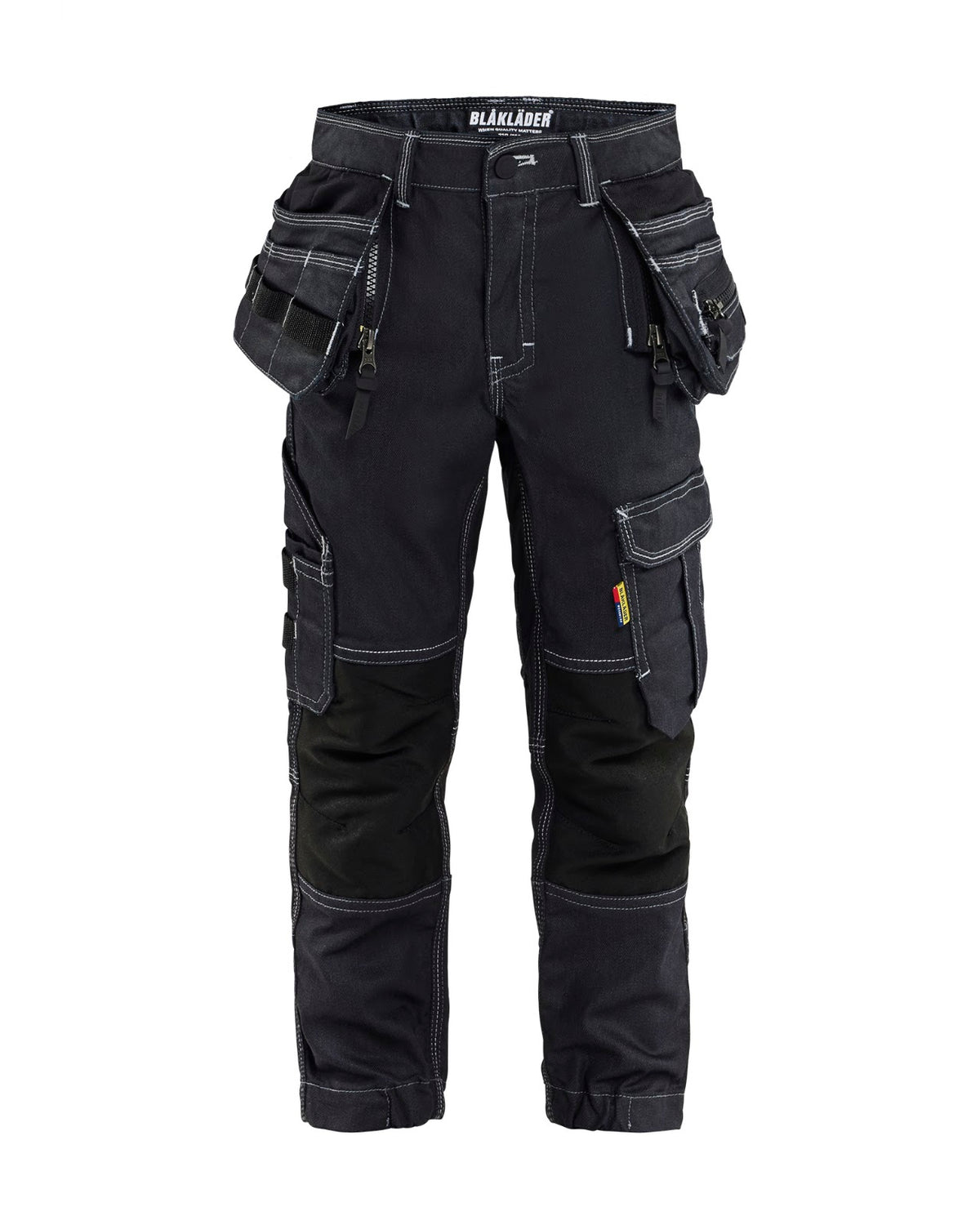 5225 Kids Werkbroek stretch X1900 - Marineblauw/Zwart