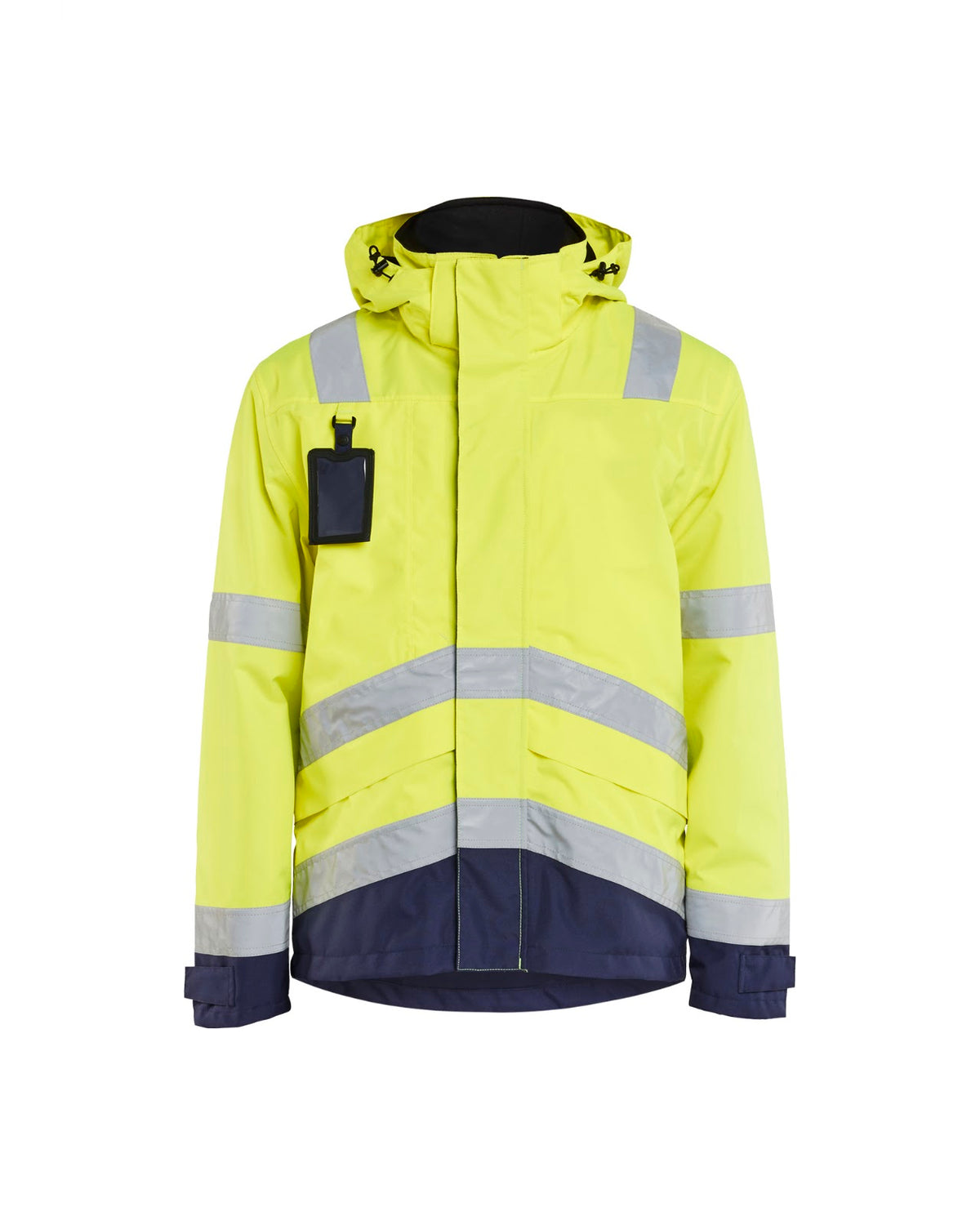 4837 Shell Jack. Ongevoerd High Vis - High Vis Geel/Marineblauw