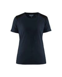 3479 Dames T-shirt bi-colour - Donker marineblauw/Zwart