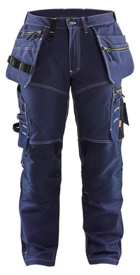 1790 Werkbroek met stretch en gereedschapszakken katoen - Marineblauw