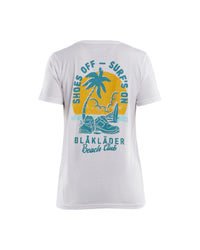 9417 Dames T-shirt Blåkläder Beach Club - Wit