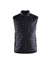 3863 Gevoerde bodywarmer - Zwart/Rood