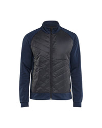 3418 Hybride sweatshirt met rits - Donker marineblauw/Zwart