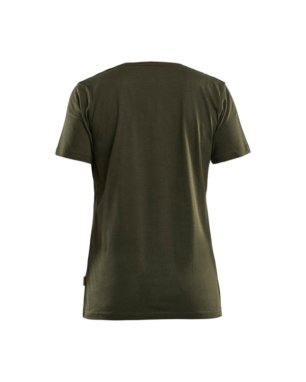 9409 Dames T-shirt Grit & Grind - Donker herfstgroen