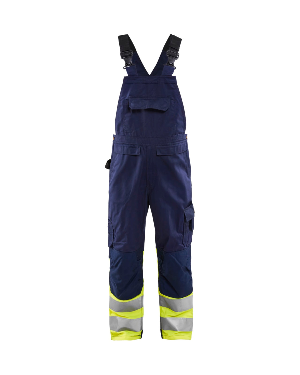 2662 High Vis bretelbroek - Marine/High Vis Geel