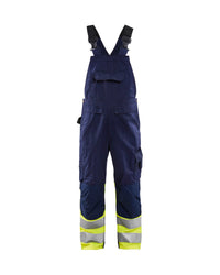 2662 High Vis bretelbroek - Marine/High Vis Geel