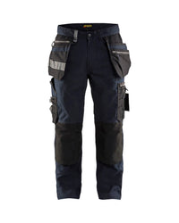 1590 Werkbroek met stretch en gereedschapszakken - Donker marineblauw/Zwart