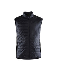 3863 Gevoerde bodywarmer - Zwart/Donkergrijs