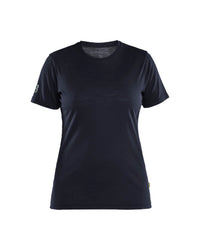 3537 Dames T-shirt merinowol - Donker marineblauw