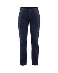7144 Dames industrie werkbroek stretch - Donker marineblauw/Zwart