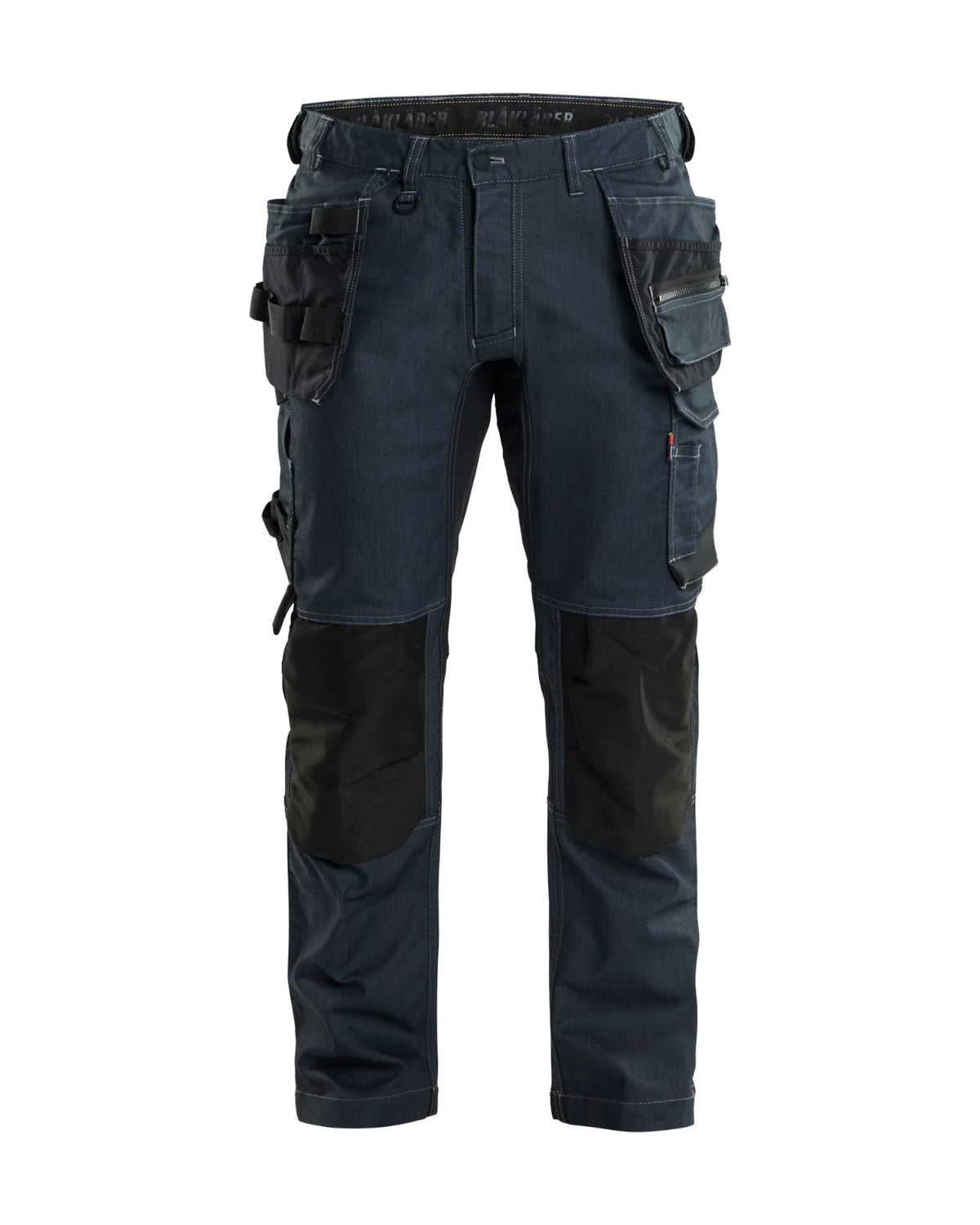 1750 Werkbroek denim stretch met gereedschapszakken - Marineblauw/Zwart