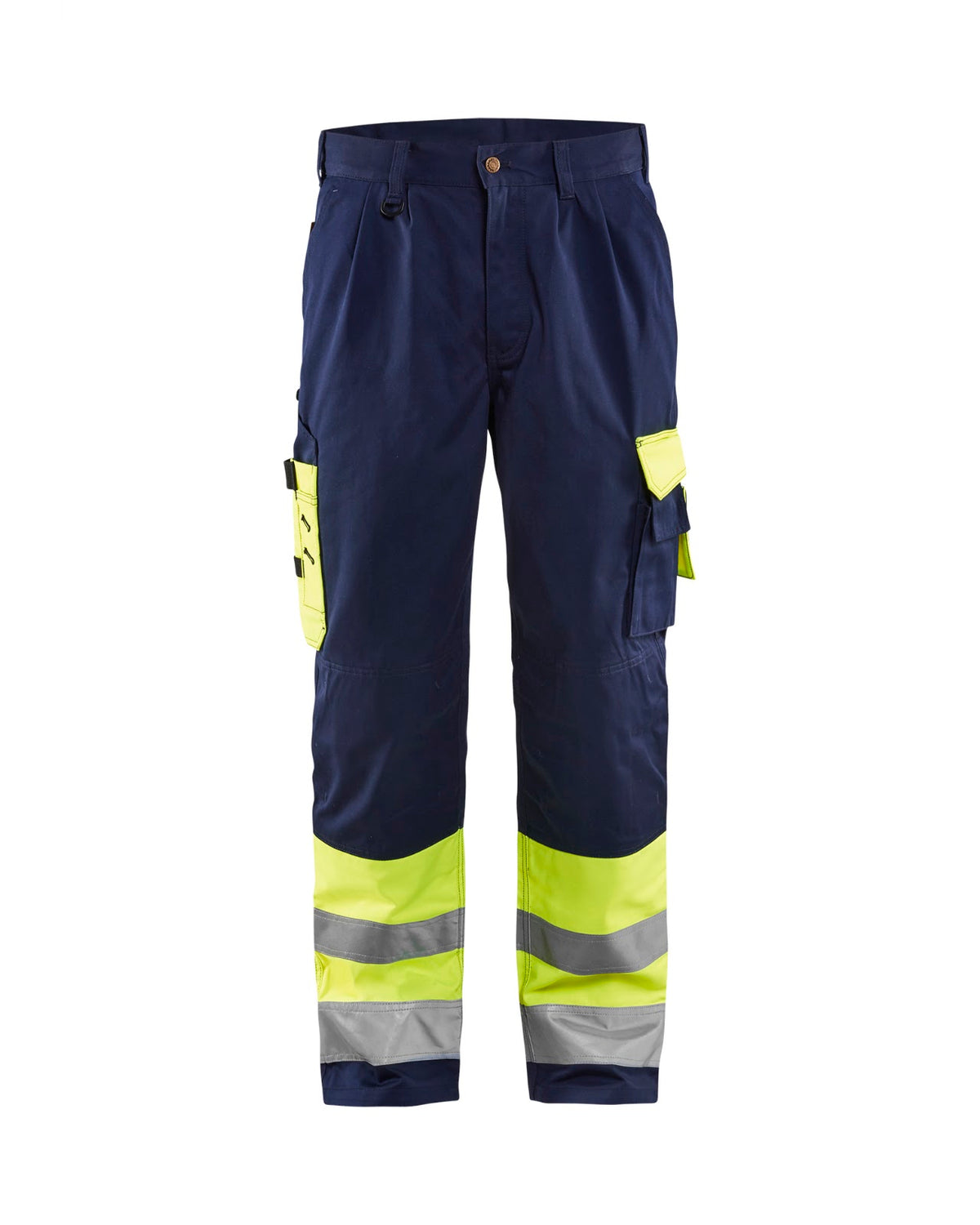 1584 High Vis Werkbroek - High Vis Geel/Marineblauw