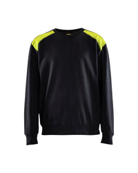 3580 Sweatshirt bi-colour - Zwart/High Vis Geel