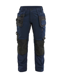 7132 Dames Werkbroek 2-weg stretch met gereedschapszakken - Donker marineblauw