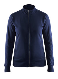 3372 Dames sweatshirt met rits - Marineblauw