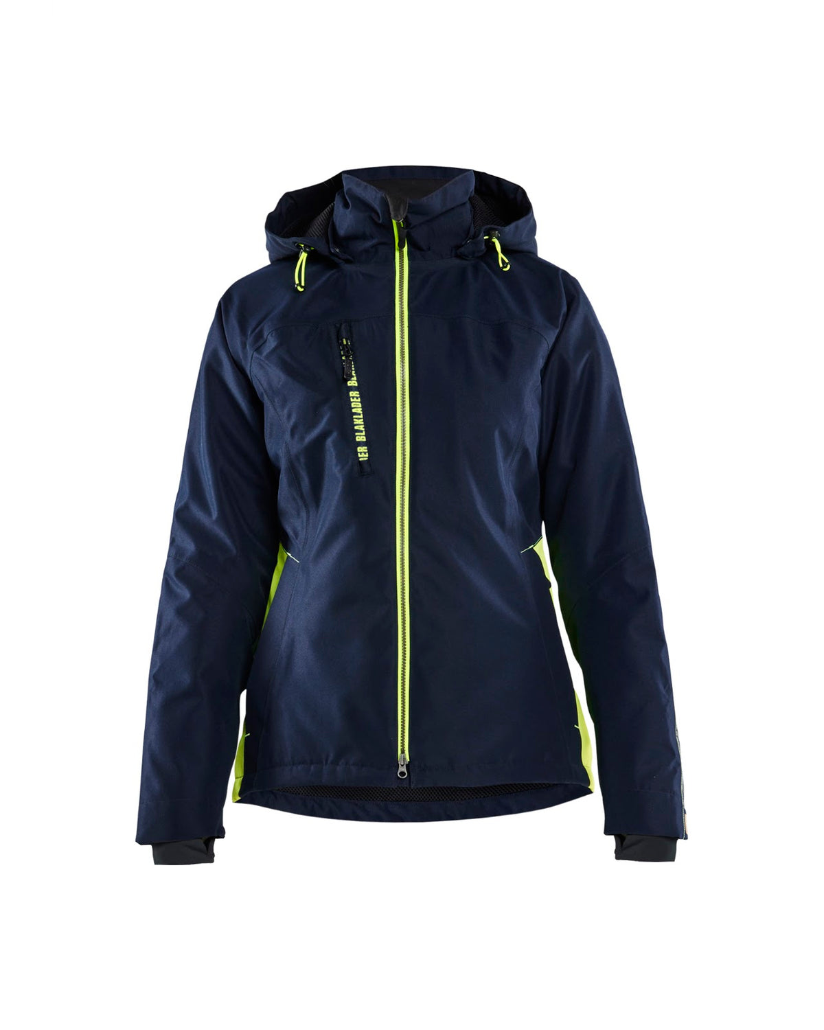 4972 Dames lichtgewicht winterjas - Donker marineblauw/High Vis Geel