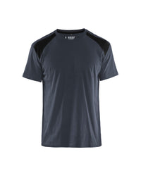 3379 T-shirt bi-colour - Donkergrijs/Zwart