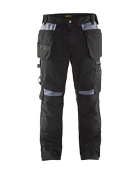 1555 Werkbroek met gereedschapszakken - Zwart/Grijs