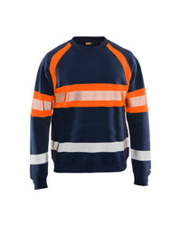 3359 Sweatshirt High Vis - Marineblauw/Oranje