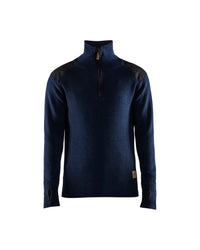 4630 Wollen sweater - Donkerblauw/Donkergrijs