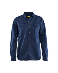 3297 Overhemd Twill - Marineblauw