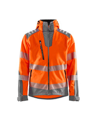 4491 Softshell jack High Vis - High Vis Oranje/Medium grijs