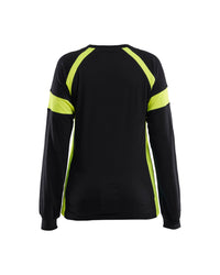 3521 Dames T-shirt lange mouwen Visible - Zwart/High Vis Geel