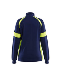 3566 Dames Sweatshirt visible - Marine/High Vis Geel
