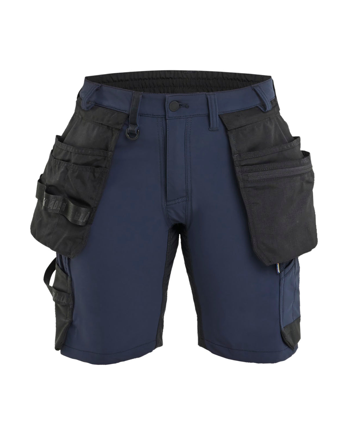 7124 Dames Short 4-weg stretch met afneembare gereedschapszakken - Donker marineblauw/Zwart
